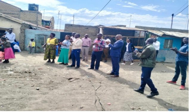 Pastors outside at Naivasha