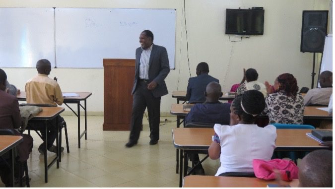 Pastors in classroom